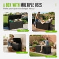 thumbnail image 6 of Joxxoaa 180 Gallon Resin Outdoor Deck Box Waterproof Patio Furniture, Garden Tools, Cushions, Pool Accessories Outside Storage (Black), 6 of 6