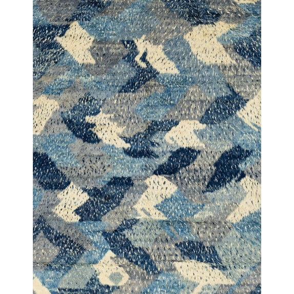 Ahgly Company Indoor Rectangle Abstract Gray Cloud Gray Abstract Area Rugs, 2' x 3'