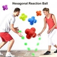 thumbnail image 2 of 10Pcs Hexagon Reaction Ball Agility Training Ball for Basketball Football Kids Adult Coordination Reflex Sports Fitness Training Ball (Red), 2 of 7