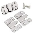 thumbnail image 1 of (5 Pairs,With Screws) Picture Frame Hook, Furniture Connector Flush Mount Bracket, Wall Mounted Solid Metal Photo Hanger for Fixing Picture, Image or Mirror, 1 of 4