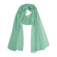 thumbnail image 1 of INSPIRAR CHIC Bufanda de Chiffon Sólido para Mujeres Ligera Suave Sheer Larga Envoltura para la Cabeza Chal Bufandas Verde Acuamarina 68.9x27.6 pulgadas, 1 of 7