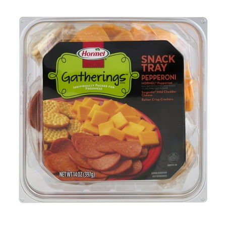 Hormel Gatherings Snack Tray Pepperoni, Mild Cheddar Cheese & Butter 