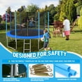 thumbnail image 2 of Trampoline,  14 FT Recreational Trampoline with Enclosure Net, Basketball Hoop and Ladder, Trampoline Outdoor for Kids, 2 of 8