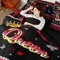thumbnail image 4 of Castle Fairy Boys Girls Leopard Print Bedding Comforter Set 7pcs,Queen Crown Butterflies Queen Bedding Sets Super Cozy,Dreamy Princess Queen Sheet Sets,Microfiber Bedroom Decor,Reversible, 4 of 8