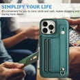 thumbnail image 5 of Allytech Wallet Case for Apple iPhone 14 Pro Max - Premium PU Leather Cards Holder Wristband Stand Bumper Drop Protection Case Cover for Women Men - Green, 5 of 6