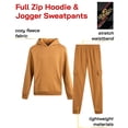 thumbnail image 2 of Quad Seven Boys' Fleece Jogger Set - 4 Piece Solid Pullover Hoodie and Cargo Sweatpants (Size: 8-18), 2 of 7