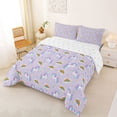 thumbnail image 2 of Erosebridal Colorful Unicorn Animal Full Size Comforter Sets,Kawaii Rainbow Cute Stars Print Bedding Sets For Kids,Reversible 3pcs, 2 of 7