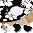 thumbnail image 4 of Pioneer Flower Floral Print Pattern Round Fitted Tablecloth with Elastic Edge,Dining Table Cover Waterproof,Outdoor Round Tablecloth for Camping,Dining,Indoor and Outdoor, 4 of 7