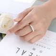 thumbnail image 2 of Elegant Womens Gold Plated White Copper Zircon Ring Fashion Jewelry Gift For Women, 2 of 5