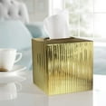 thumbnail image 2 of nu steel Kaiwah Gold Plated Steel Square Tissue Box Holder, 2 of 4