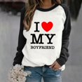 thumbnail image 4 of Gibobby Temperamento Pullover Top Sudadera con capucha y cuello redondo con mangas raglán y estampado divertido de para mujer sin sombrero para uso casual 3 (Negro, XXL), 4 of 5