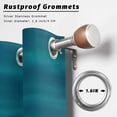 thumbnail image 2 of Outdoor Curtains for Patio Waterproof, Ombre Teal Waves Outdoor Privacy Panels Grommet, Abstract Art Gradient Modern Blackout Outside Curtains for Porch/Cabana/Pergola/Gazebo 54"x108", 2 Panels, 2 of 8