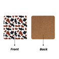 thumbnail image 2 of Xecao Brown Black Cow for MDF Cork Coaster 4 Pcs,Drink Coasters,Suit for House Warming Gifts New Home ,Coffee Table Decor-Square, 2 of 7