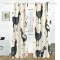 thumbnail image 2 of Chickens Horses Black Out Curtains 84 Inch Length Curtains for Sliding Glass Doors Bedroom Living Room 2 Pack, 2 of 6