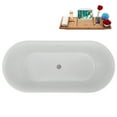 thumbnail image 6 of 59" Streamline N4520BNK Soaking Freestanding Tub and Tray With Internal Drain in Brushed Nickel, 6 of 11