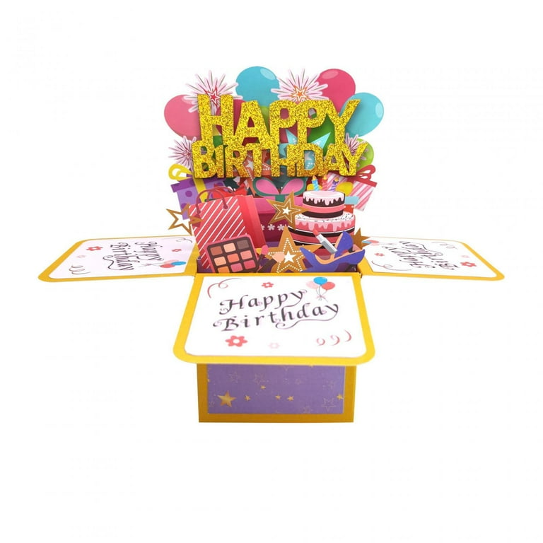 3D Happy Birthday Card Delicate Birthday Gift Party Supplies