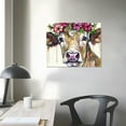 thumbnail image 4 of Orinice Cow art Print, Cow Gifts for Cow Lovers, Hazel Flower Crown Cow Print 20x16in, 4 of 6