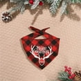 thumbnail image 6 of Tvtnvo Pet Christmas Bandana Stylish Tartan Plaid Dog Clothes Pet Clothes Geometric Merry Christmas Pet Costume Cozy Soft Flannel Fabric Easy Wear Accessory for Dogs Pets Red, 6 of 6