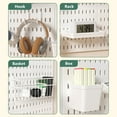 thumbnail image 4 of No-Hole Wall Shelves with Hooks - Clear Stackable Storage Baskets for Kitchen, Bathroom & Home Organization, 4 of 7