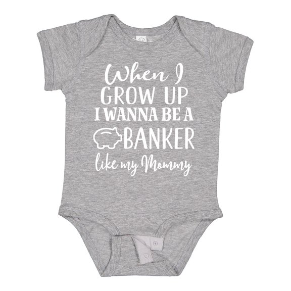 Inktastic Banker Like Mommy Future Job Boys or Girls Baby Bodysuit