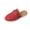 Exquisite Shoes - A01 Red, variant on Samdudou Mules for Women Polka Dot Slip On Backless Loafers Closed Toe Flat Shoes with Metal Chain Buckle Decor for Casual Dress