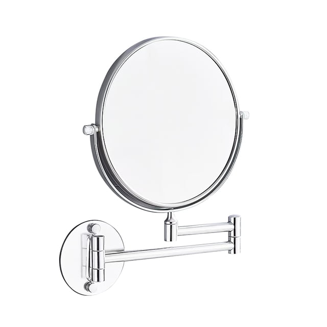 Espejo de maquillaje de pared con aumento de 3X y rotación de 360 grados, extensible