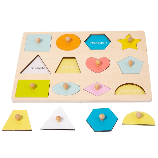 Puzles Cognition de madera Adena Montessori para bebés y niños pequeños
