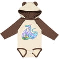 thumbnail image 3 of Inktastic Blue Easter Dragon with Painted Eggs Boys or Girls Long Sleeve Baby Bodysuit, 3 of 5