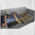 thumbnail image 5 of Tropical Soft Flannel Fleece Blanket, Exotic Beach Sundown Hawaii Palm Trees Foliage Idyllic Summer Nature Photography, Cozy Plush for Indoor and Outdoor Use, 70" x 90", Multicolor, by Ambesonne, 5 of 5