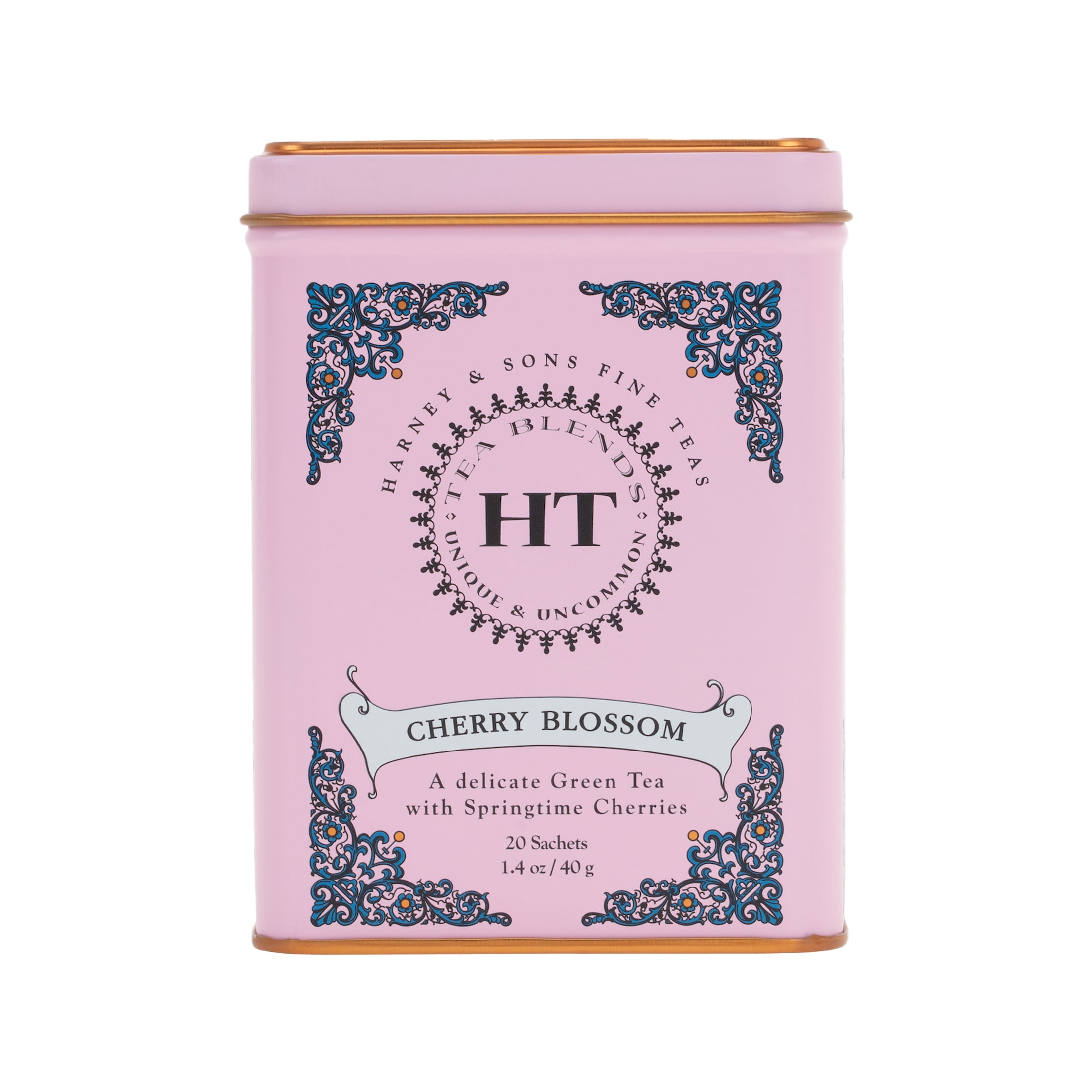 Harney & Sons Cherry Blossom, Green Tea with Cherry Flavor, 1.4 oz, 20 Count