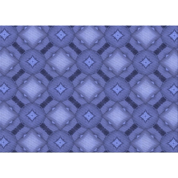 Ahgly Company Machine Washable Indoor Rectangle Transitional Light Slate Blue Area Rugs, 6' x 9'