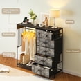 thumbnail image 2 of GloryStar Commode à Dessus en Bois Réversible, Commode de 49,2 Pouces de Large avec Support Suspendu, Lumières DEL, 6 Tiroirs et Cadre Robuste, 2 of 8