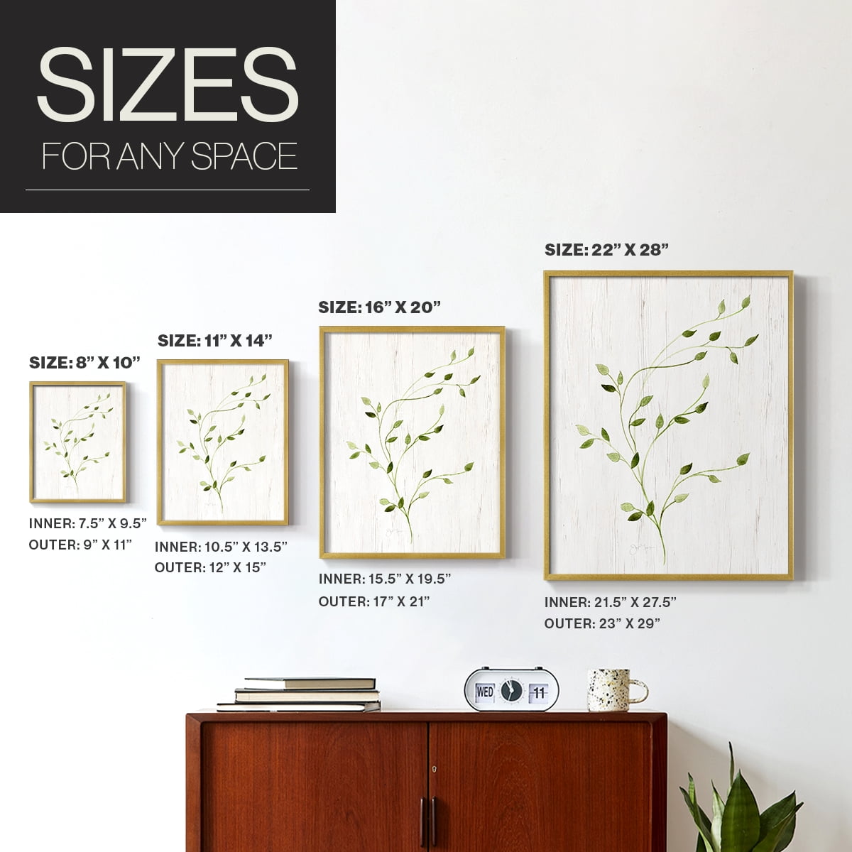 Windblown Leaves I Framed Print - Solid Wood in Single Picture Frame Solid Wood 2 Framed Print