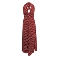 thumbnail image 5 of Iyufng Deep V-Neck Polka Dot Print Maxi Dresses for Women Backless Strap Up Stretch Dress, 5 of 9
