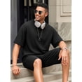thumbnail image 3 of RICHCOIN Mens 2 Piece Sets Casual Outfit Summer Vacation Beach Short Sleeve T Shirts and Shorts for Men, 3 of 7