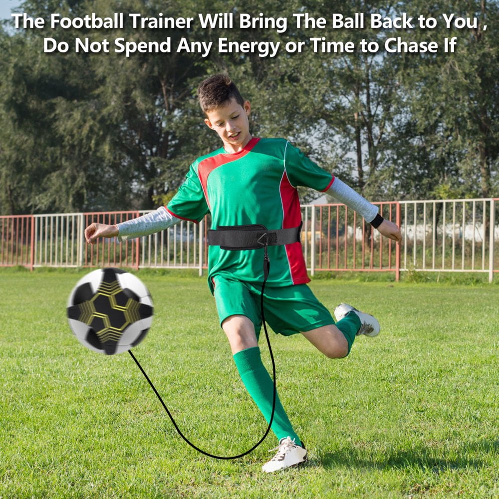 Entraîneur Solo Football Kick & Lancer - Ceinture Réglable Avec Sangle Extensible Pour Enfants Et Adultes