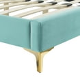 thumbnail image 4 of Modway Alexandria Tufted Performance Velvet Twin Platform Bed in Mint, 4 of 10