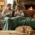 thumbnail image 4 of EMONIA Soft Throws for Sofa, Cozy Checkered Blanket Gifts for Women Men, Lightweight Fleece Throw Blanket for Couch Bed, Home Decor Blankets and Throws, Bronze Green, 50x60 Inches, 4 of 13