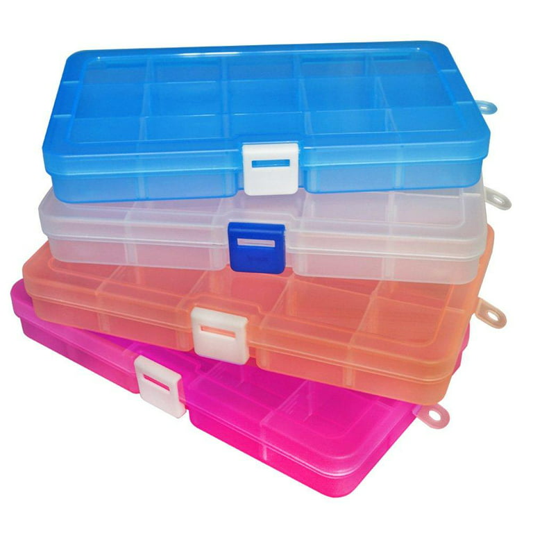 DUOFIRE Plastic Organizer Container Storage Box Adjustable Divider Removable Grid Compartment for Jewelry Beads Earring Tool Fishing Hook Small