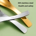 thumbnail image 2 of Soup Spoon Stainless Steel Thick Metal Spoons Durable Rustproof Durable Kitchen Accessories Elegant Cooking Utensils Tea Coffee Hotel Restaurant Children Black, 2 of 8