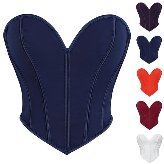 Sentmoon Bodysuit Shapewear Shape Wear Tummy Control Fashion Women's Casual Solid-Neck Bodybody Shape Waist Trainer Underbust Corset Belt Wear Top Active for Work & Office XS