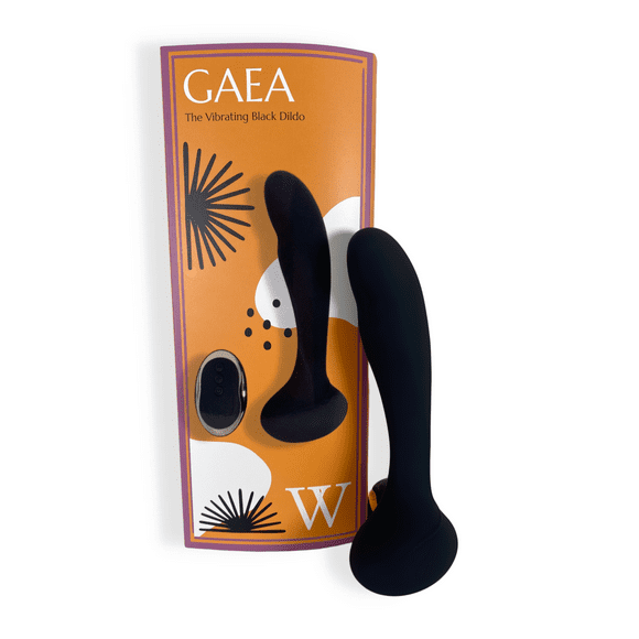 V For Vibes Gaea Remote Vibrating Dildo, The Best Remote Vibrator For Women, Men - Black