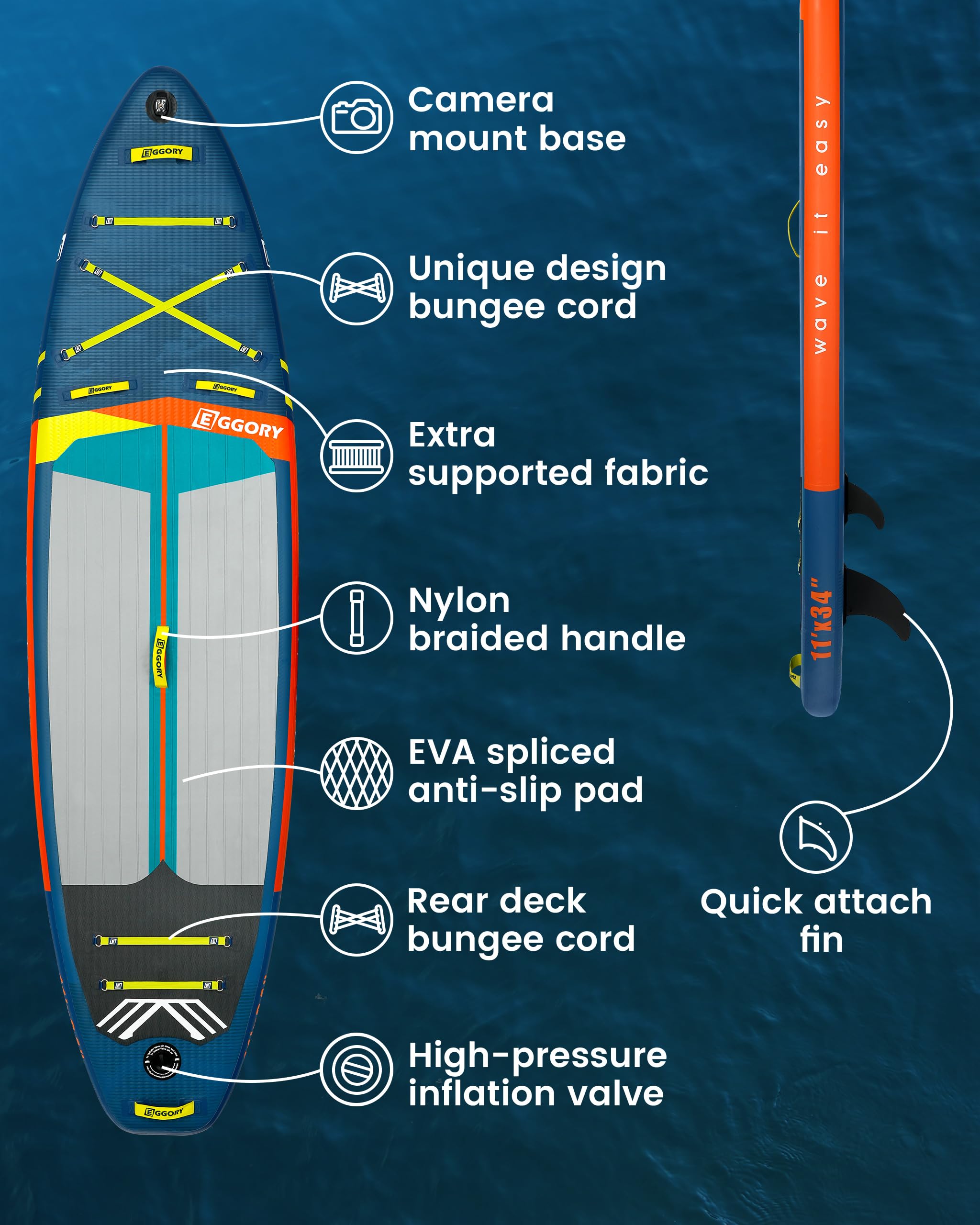 EGGORY 11 Ft Inflatable Paddle Board With Accessories photo 5