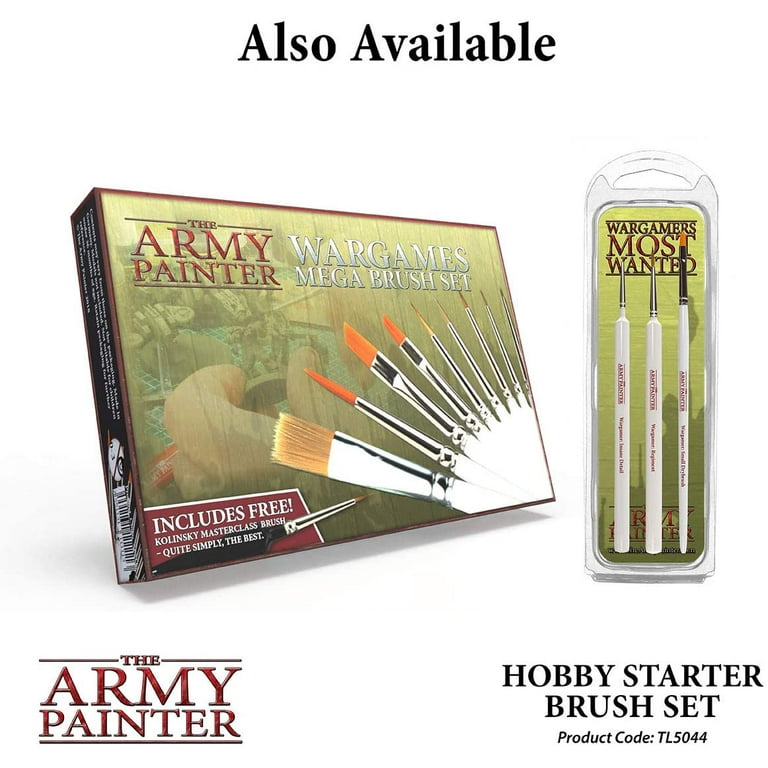  Wargames Delivered Miniature Paint Brushes for Acrylic Painting  - Army Painter Brushes-15 Acrylic Paint Brushes for Miniature Painting -  Fine Tip Paint Brush, Detail & Dry Brushes for Model Painting 