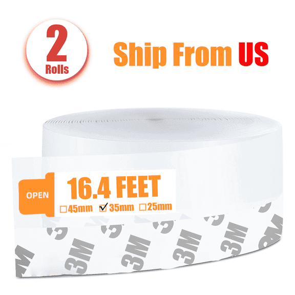 Self Stick Silicone Door Seal Strip for Windows,Door Weather Stripping,Weather Stripping Door Seal,Silicone Sealing Tape for Door Draft Stopper Adhesive Tape(Transparent,35mm,33Ft)