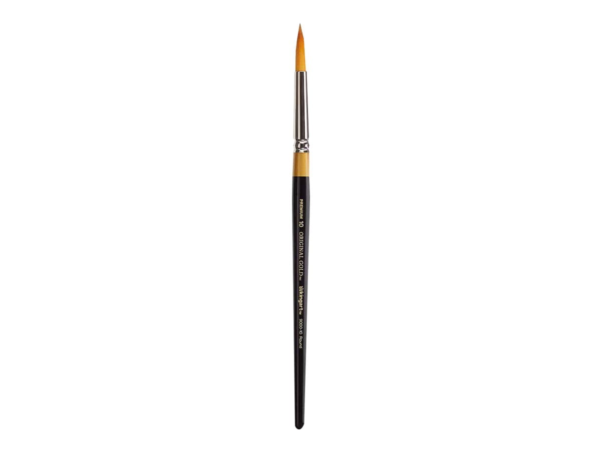 Kingart, Original Gold 9000 Round Series, Premium Golden Taklon Artist Brush, Set of 8, for All Ages