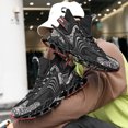 thumbnail image 5 of Men's High-Top Knit Blade-Sole Sneakers, Lightweight Lace-Up Athletic Shoes with Futuristic Glow Design for Streetwear, Running, and Casual Wear, 5 of 10