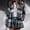 Grey, variant on Fall Clothes for Women 2024 Lightweight Plaid Shirt Jacket Relaxed Fit Cozy Shacket Coat Grey 3XL