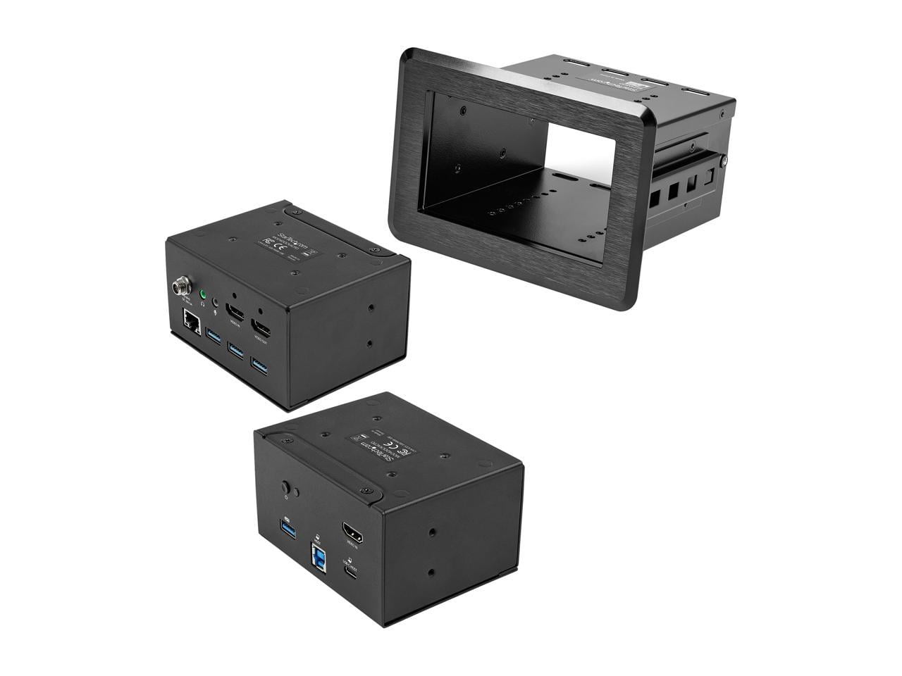 Conference Room Docking Station, Universal Laptop Dock, 4K HDMI, 60W Power Delivery, USB Hub, GbE, Audio, In-Table Connectivity Box For Huddle/Boardroom Collaboration Space - For Teams & Zoom Calls