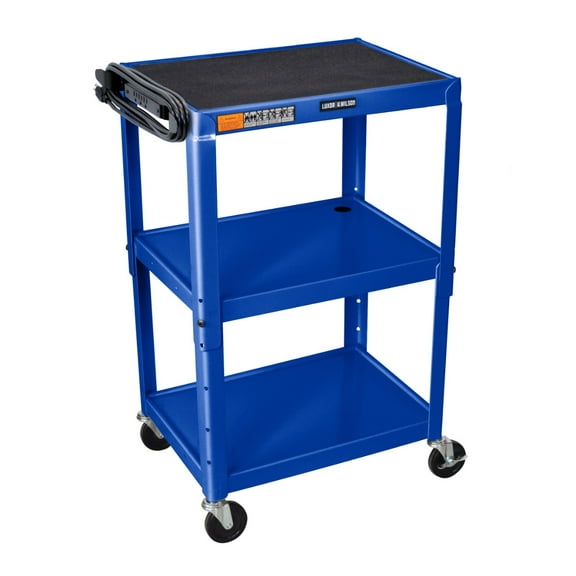 FSE 373-UCMT1-RB Adjustable-Height Steel Utility Cart - Royal Blue